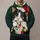 Black Cat Wearing Santa Hat for Cozy Christmas Celebrations and Winter Cat Lovers All-over Print Hoodie (Lightweight) - 1