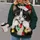 Black Cat Wearing Santa Hat for Cozy Christmas Celebrations and Winter Cat Lovers All-over Print Hoodie (Lightweight) - 2