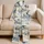 Japanese Wave Coastal Style for Relaxed Evenings, Gift Idea for Women at Home Escape Satin Pajamas Set - 5