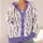 Lavender Wildflower Sprigs for Relaxed Autumn Layering and Everyday Women's Style All-over Print Knitted Cardigan - 4