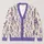 Lavender Wildflower Sprigs for Relaxed Autumn Layering and Everyday Women's Style All-over Print Knitted Cardigan - 1