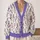 Lavender Wildflower Sprigs for Relaxed Autumn Layering and Everyday Women's Style All-over Print Knitted Cardigan - 2