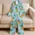 Aqua Pineapple Sunglasses Tropical Resort Gift For Summer Getaways And Beach Vacations Satin Pajamas Set - 5