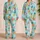 Aqua Pineapple Sunglasses Tropical Resort Gift For Summer Getaways And Beach Vacations Satin Pajamas Set - 2