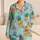 Aqua Pineapple Sunglasses Tropical Resort Gift For Summer Getaways And Beach Vacations Satin Pajamas Set - 1