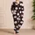 Black Baseballs And Heart Doodles For Cozy Game Nights, Gifts For Athletic Love Fans Satin Pajamas Set - 4