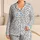 Powder Blue Leopard Spots for Relaxed Weekend Lounging and Cozy Gift Giving Satin Pajamas Set - 1