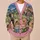 Four Reading Cats Beneath a Starry Village Sky for Cozy Autumn Evenings and Book Lovers All-over Print Knitted Cardigan - 6