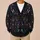 Stained Glass Goat and Pentagram Halloween Scene for Teen Alternative Daily Wear All-over Print Knitted Cardigan - 6