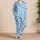 Soft Blue Polka Dot Style for Cozy Evenings, Relaxed Lounging and Home Comfort Satin Pajamas Set - 4