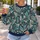 Navy Teal Paisley Florals for Vintage-Inspired Casual Style All-over Print Knitted Sweater - 5