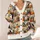 Halloween Bookshelves, Pumpkins and Black Cats for Cozy Autumn Reading and Fall Style All-over Print Knitted Cardigan - 4