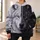 Split Face Wolf Portrait With Bold Dual Tones For Outdoor Adventure Enthusiasts All-over Print Hoodie (Lightweight) - 6