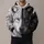 Split Face Wolf Portrait With Bold Dual Tones For Outdoor Adventure Enthusiasts All-over Print Hoodie (Lightweight) - 1