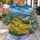 Swirling Blue Sky And Golden Wildflower Train Journey For Artistic Weekend Outings All-over Print Knitted Sweater - 5