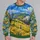 Swirling Blue Sky And Golden Wildflower Train Journey For Artistic Weekend Outings All-over Print Knitted Sweater - 2
