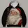 Realistic Santa Portrait With Christmas Tree For Holiday Celebrations All-over Print Hoodie (Lightweight) - 4