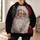 Realistic Santa Portrait With Christmas Tree For Holiday Celebrations All-over Print Hoodie (Lightweight) - 6