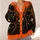 Five Black Cats and Jack O Lanterns for Spooky Halloween Nights All-over Print Knitted Cardigan - 4