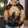 Howling Wolf Pack and Eagles at Moonrise for Outdoor Adventure and Nature Lovers All-over Print Hoodie (Lightweight) - 5