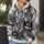 Monochrome Tiger Faces For Bold Outdoor Adventures And Wildlife Lovers Everywhere All-over Print Hoodie (Lightweight) - 5
