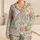 Colorful Patchwork Florals for Cozy Evenings at Home and Relaxed Weekend Lounging for Women Satin Pajamas Set - 1