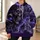 Purple Skull And Electric Storm Art For Alternative Style And Nighttime Adventures All-over Print Hoodie (Lightweight) - 6