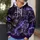 Purple Skull And Electric Storm Art For Alternative Style And Nighttime Adventures All-over Print Hoodie (Lightweight) - 5