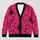 Hot Pink Spiderwebs and Punk Spiders for Halloween Alternative Teen Style All-over Print Knitted Cardigan - 1