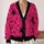 Hot Pink Spiderwebs and Punk Spiders for Halloween Alternative Teen Style All-over Print Knitted Cardigan - 2