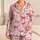 Rose Pink Ribbon Bows for Romantic Valentine Mornings and Cozy Evenings at Home for Her Satin Pajamas Set - 1