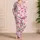 Rose Pink Ribbon Bows for Romantic Valentine Mornings and Cozy Evenings at Home for Her Satin Pajamas Set - 4