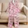 Rose Pink Ribbon Bows for Romantic Valentine Mornings and Cozy Evenings at Home for Her Satin Pajamas Set - 5