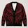 Gothic Red Bat and Rose Crescent Moon for Halloween Nights and Dark Academia Teens All-over Print Knitted Cardigan - 1