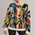 Bold Cubist Faces for Coastal Getaways and Creative Everyday Style for Women All-over Print Knitted Sweater - 1