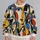 Bold Cubist Faces for Coastal Getaways and Creative Everyday Style for Women All-over Print Knitted Sweater - 2