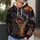 Orange Motorcycle Street Scene for Bold Roadside Adventure and Weekend Touring Enthusiasts All-over Print Hoodie (Lightweight) - 5