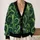 Neon Green Cosmic Tentacles for Bold Everyday Alternative Style All-over Print Knitted Cardigan - 2