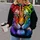 Rainbow Tiger Face for Bold Weekend Lounging and Colorful Casual Style at Home All-over Print Hoodie (Lightweight) - 2
