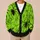 Neon Green Spiderweb Punk Style for Halloween Nights and Everyday Alternative Wear All-over Print Knitted Cardigan - 6