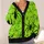 Neon Green Spiderweb Punk Style for Halloween Nights and Everyday Alternative Wear All-over Print Knitted Cardigan - 4