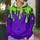 Neon Green and Purple Melting Drips for Bold Everyday Streetwear and Creative Looks All-over Print Hoodie (Lightweight) - 5