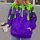 Neon Green and Purple Melting Drips for Bold Everyday Streetwear and Creative Looks All-over Print Hoodie (Lightweight) - 2