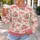 Pink Rose Clusters and Bow Motifs for Romantic Autumn Outfits and Everyday Feminine Style All-over Print Knitted Sweater - 5