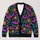 Cute Purple Bats And Colorful Flowers For Halloween Fall Outfits All-over Print Knitted Cardigan - 1