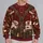 Santa Mail Carrier Uniform With Holiday Letters For Christmas Party Celebrations All-over Print Knitted Sweater - 2