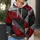 Charcoal Crimson Angular Geometry for Casual City Wear and Everyday Modern Style Layering All-over Print Hoodie (Lightweight) - 5