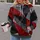 Charcoal Crimson Angular Geometry for Casual City Wear and Everyday Modern Style Layering All-over Print Hoodie (Lightweight) - 2