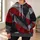 Charcoal Crimson Angular Geometry for Casual City Wear and Everyday Modern Style Layering All-over Print Hoodie (Lightweight) - 6