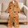 Tangerine Heart Confetti For Cozy Evenings And Relaxed At-Home Style For Her Gift Today Satin Pajamas Set - 5